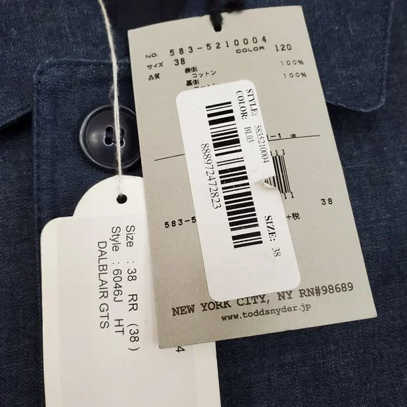 New Todd Snyder (sample?) double face Rain/Trench coat Reversible 38 Mens M - Picture 5 of 16